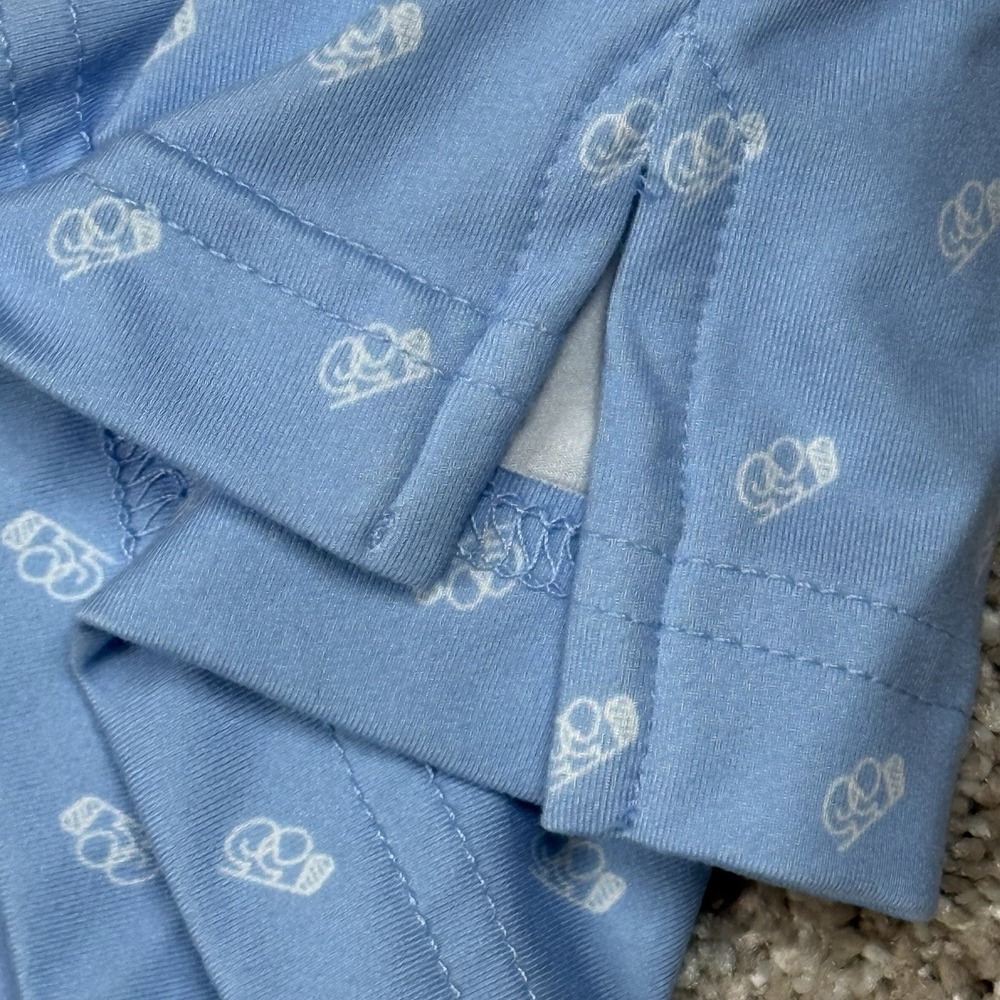 Good Good 1/4 Zip Golf Club Long Sleeved Blue Cream Logo Stretch Mens XXL 2XL - Picture 3 of 11